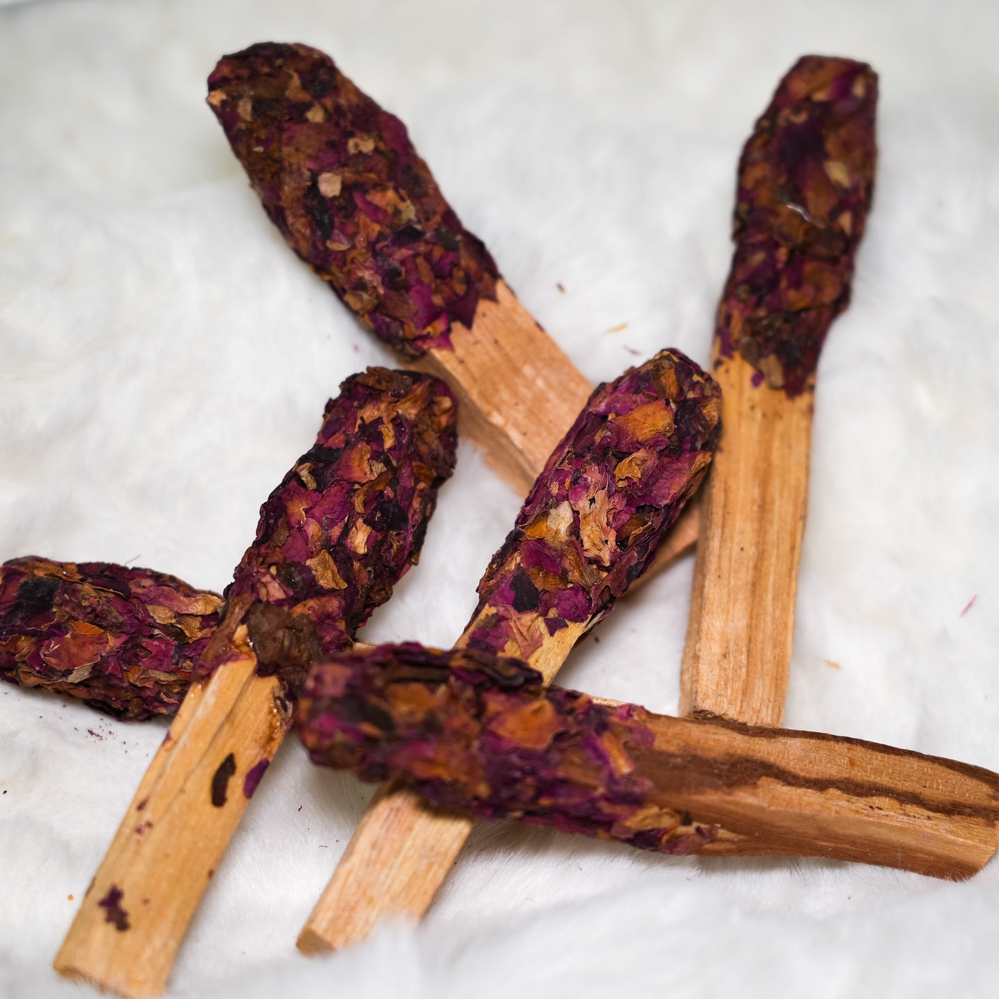 Dipped Red Rose Palo Santo