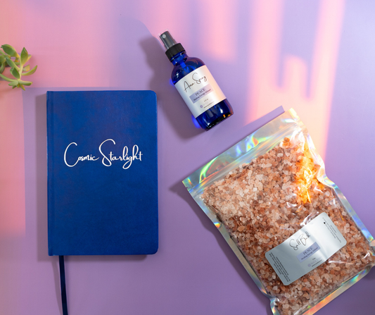 Peace Energy Reset Gift Set: Guided Journal, Aura Spray, & Bath Salt Bundle