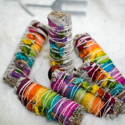 7 Chakra Sage Smudge Stick